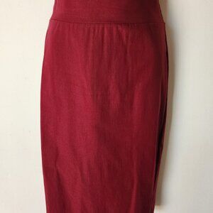 Cranberry Pencil Skirt - Size Large